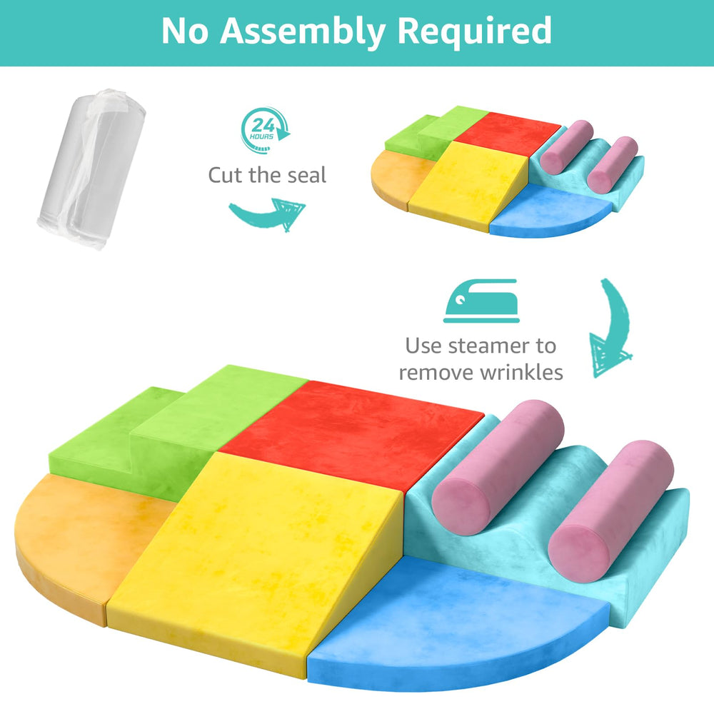 YENING piezas dispuestas formando recorrido, creatividad y juego