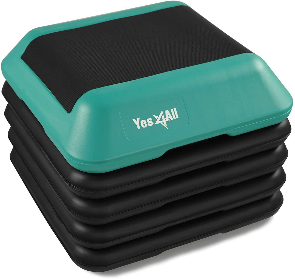 Yes4All plataforma frontal verde mostrando superficie antideslizante y estabilidad