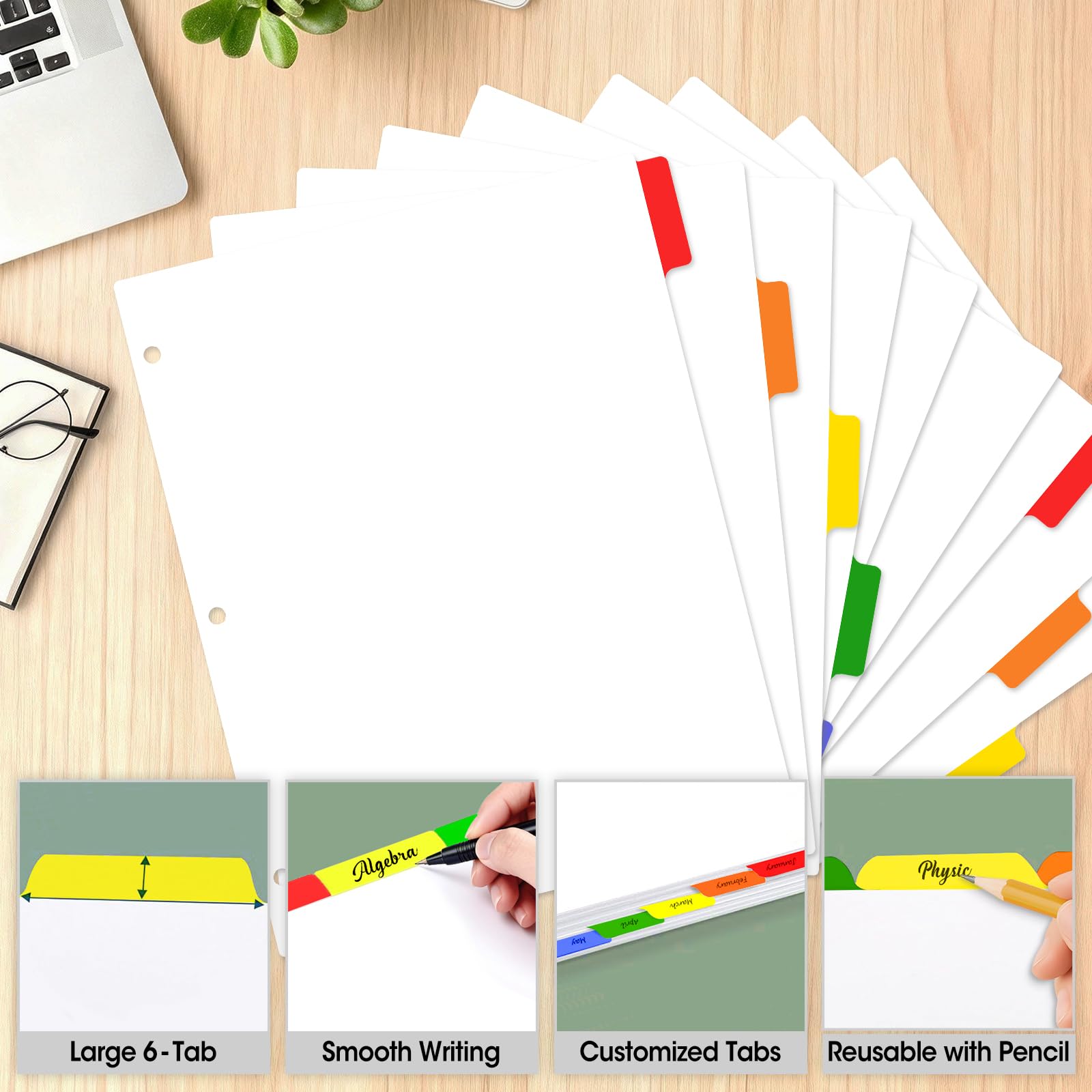 YesBes dividers in use inside a 3-ring binder for faster document access
