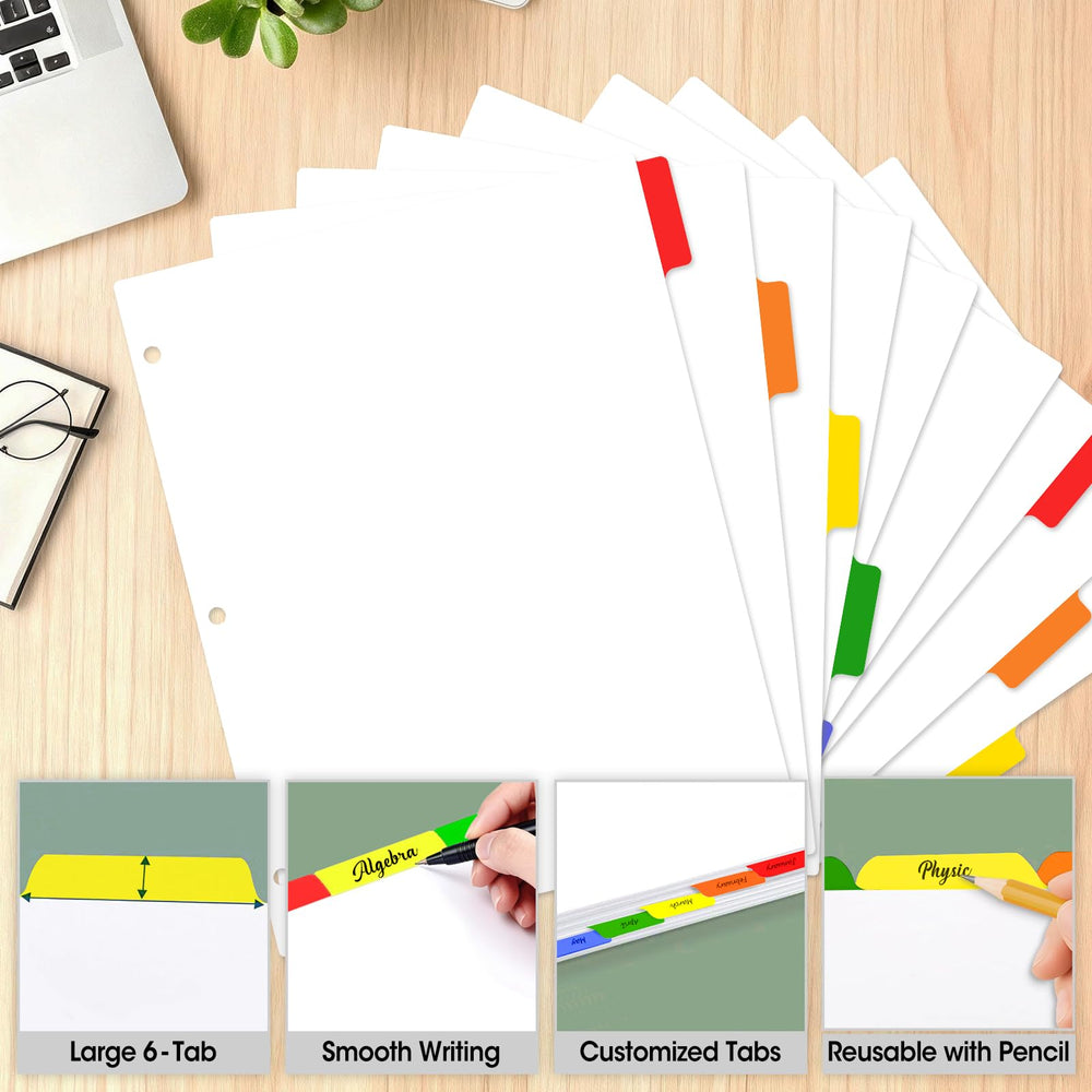YesBes dividers in use inside a 3-ring binder for faster document access