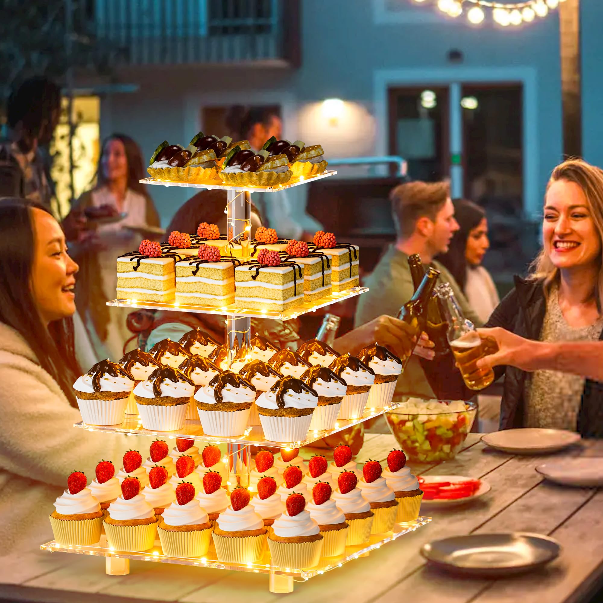 YestBuy torre en mesa de fiesta mostrando uso en bodas y eventos festivos