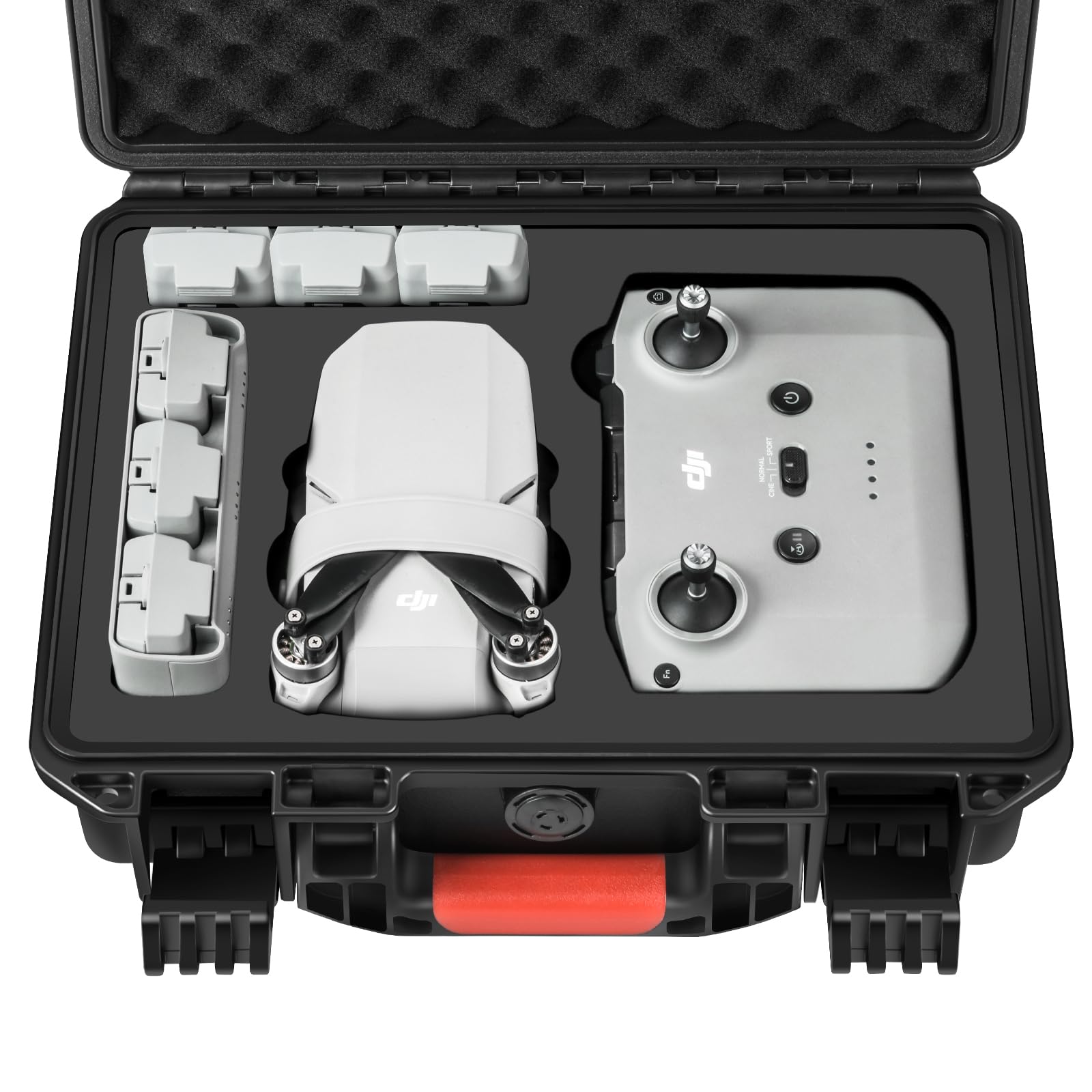 YETEETH estuche frontal cerrado mostrando resistencia y almacenamiento seguro