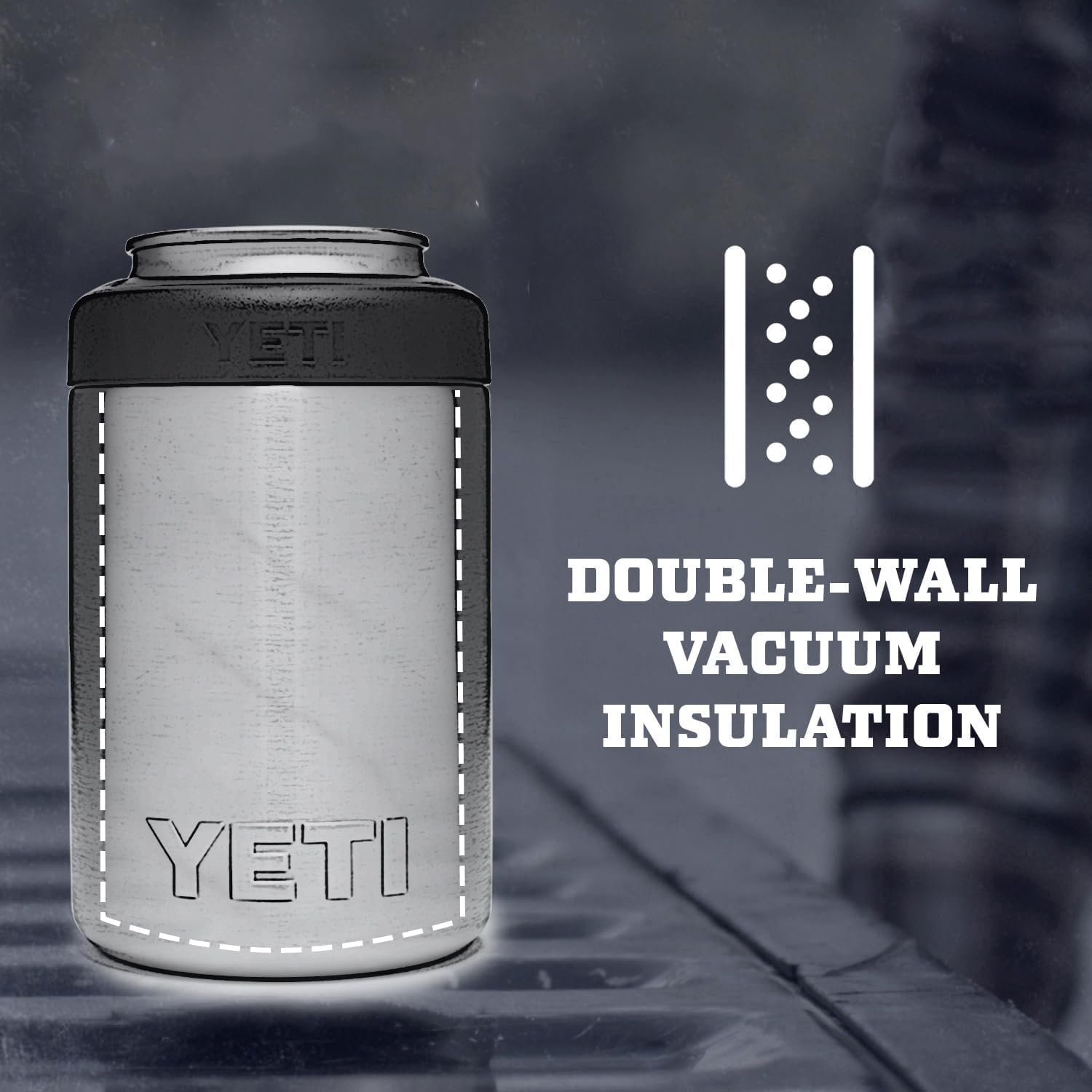 YETI Colster enfoque en el mecanismo Load-and-Lock para colocación rápida
