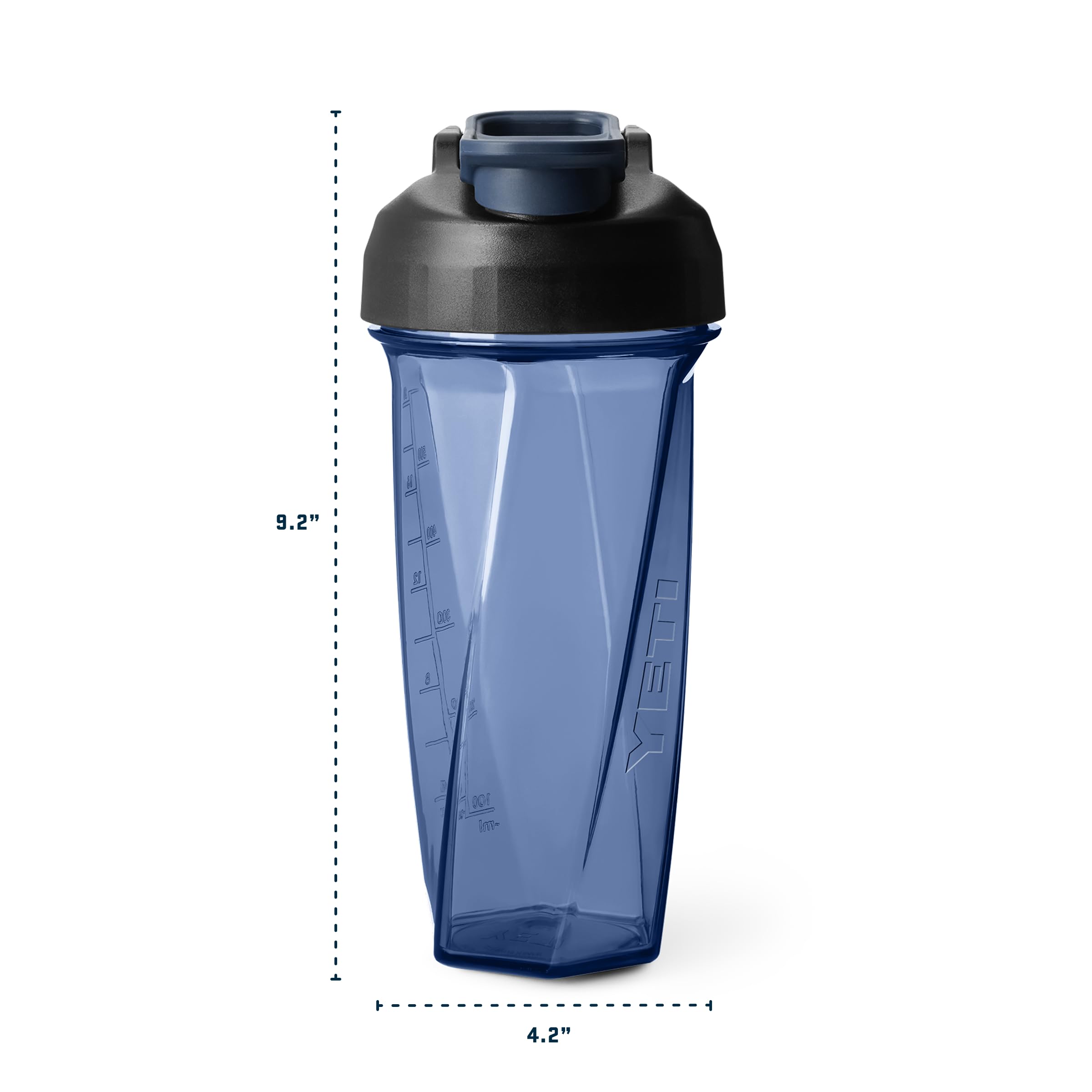 YETI Helimix held in hand showing 27oz scale and portability benefit