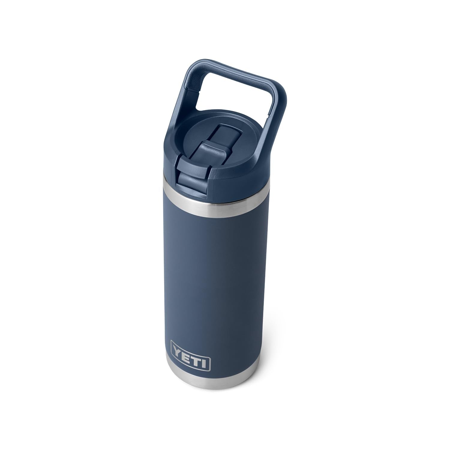 YETI Rambler en mano para comparar tamaño y portabilidad diaria