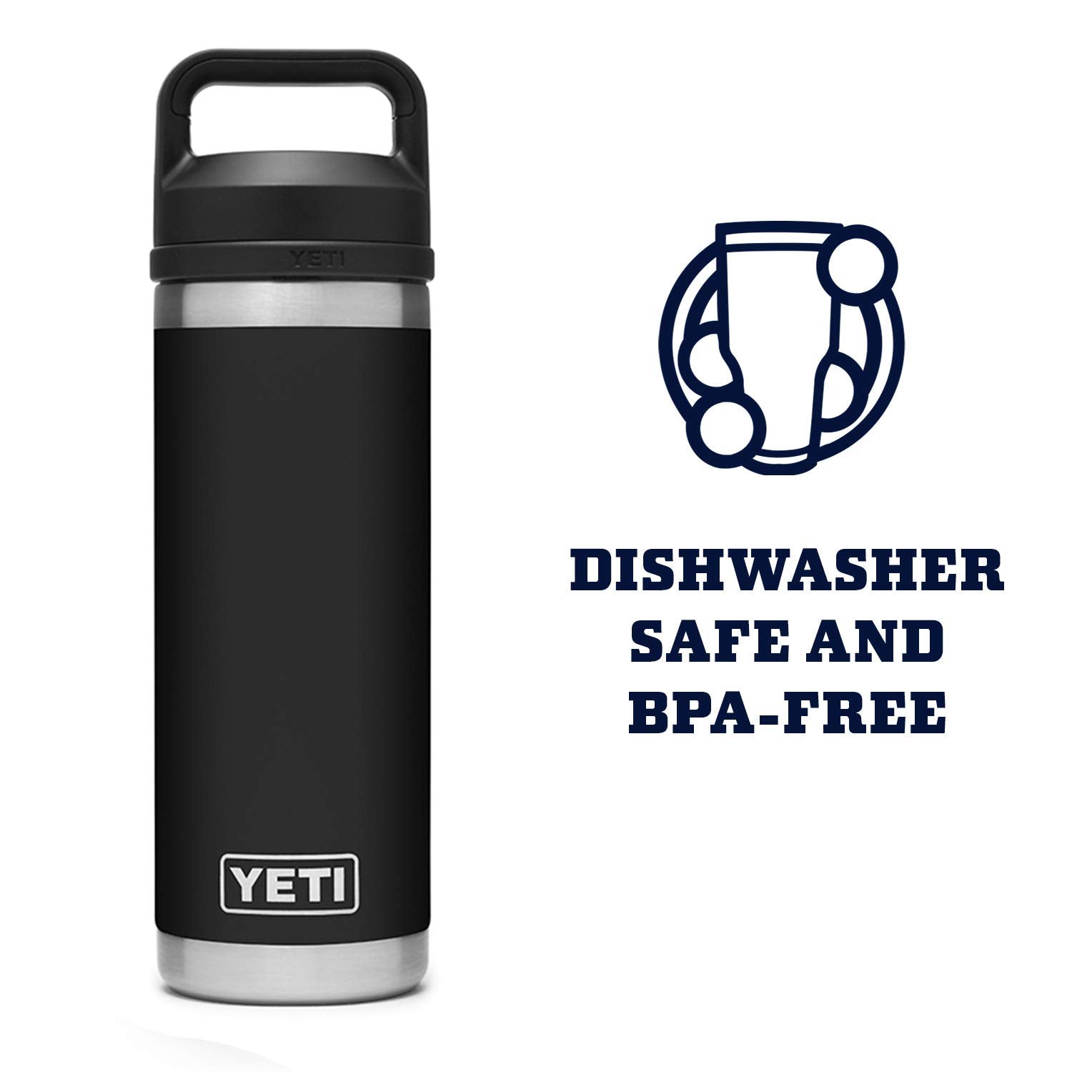YETI Rambler junto a taza de coche demostrando compatibilidad con portavasos