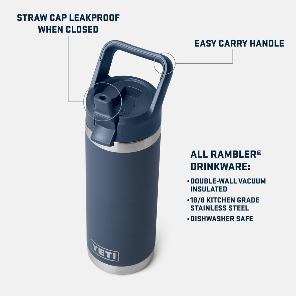 YETI Rambler tapa con pajilla en primer plano para sorbos seguros y rápidos