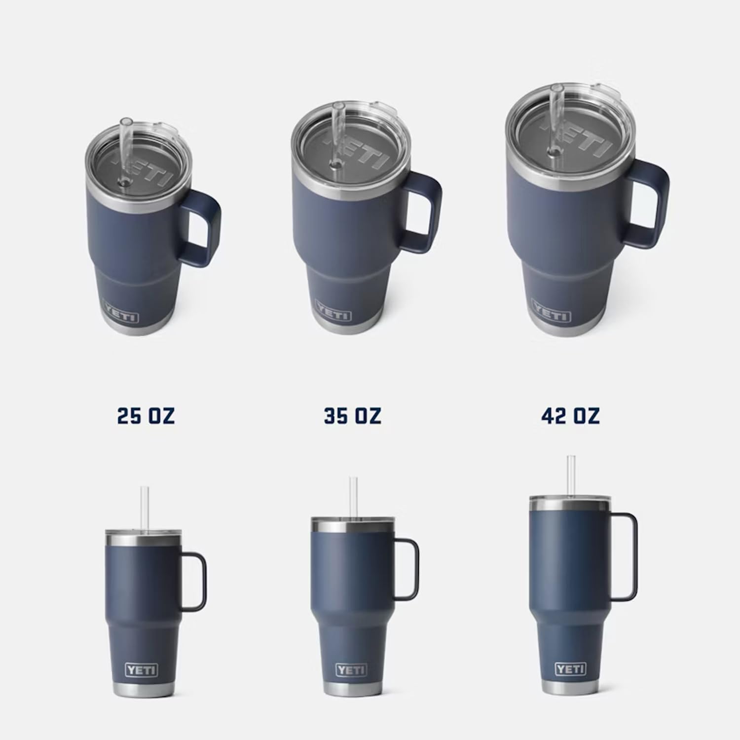 YETI Rambler etiqueta y color Lowcountry Peach detallados y visibles