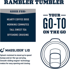 YETI Rambler primer plano del recubrimiento Duracoat que resiste desgaste