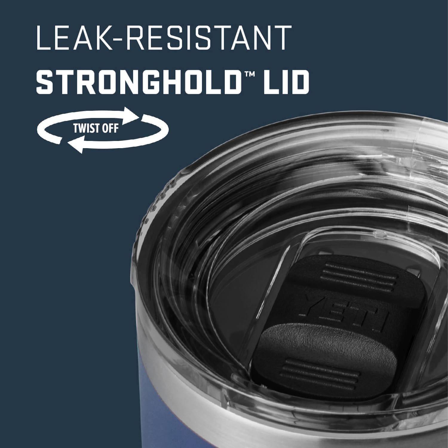 YETI Rambler en portavasos de coche asegurando compatibilidad y estabilidad