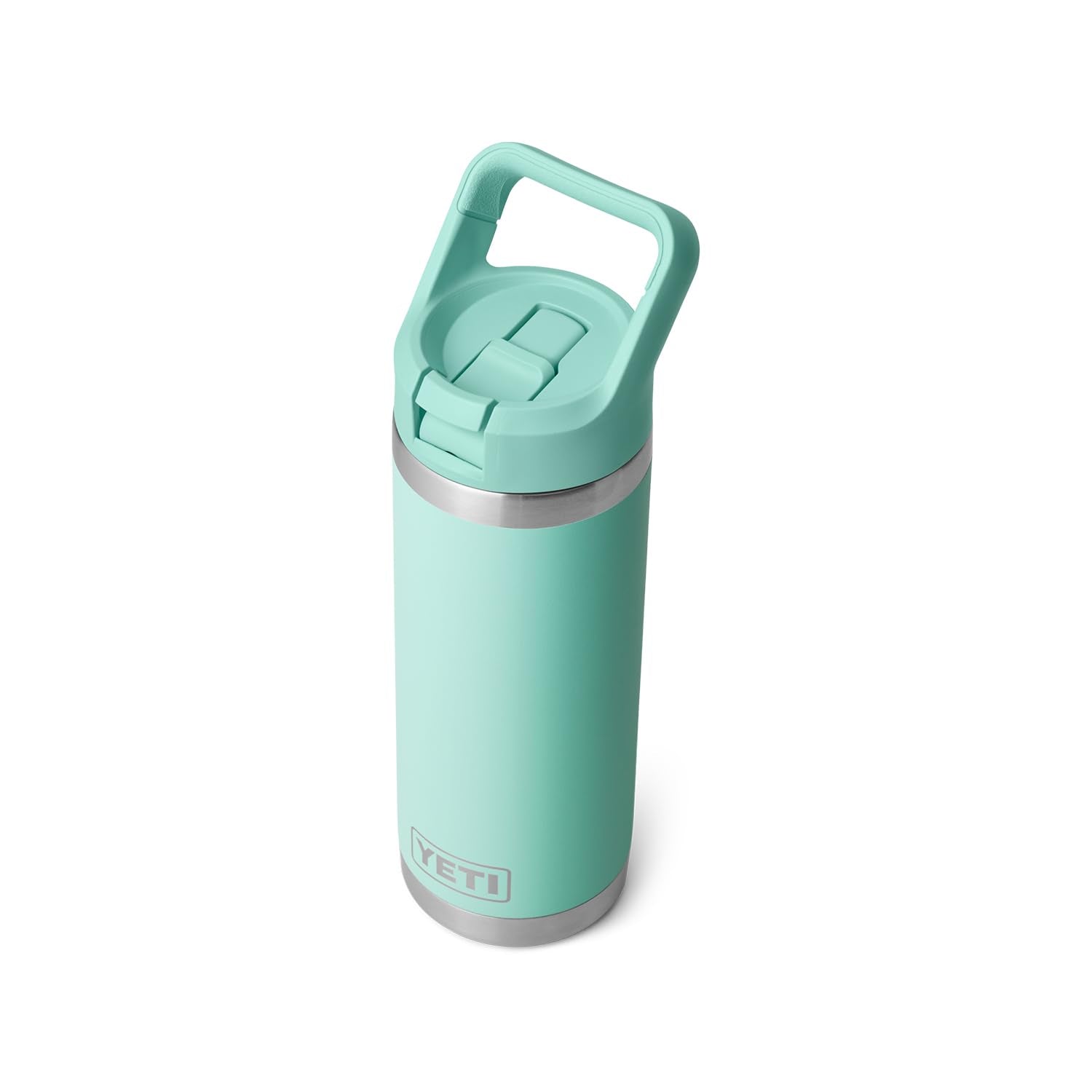 YETI Rambler en mano mostrando tamaño compacto y portabilidad
