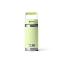 YETI Rambler Jr vista frontal con acabado Grasshopper y cierre seguro