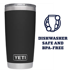 YETI Rambler primer plano del acero inoxidable y aislamiento