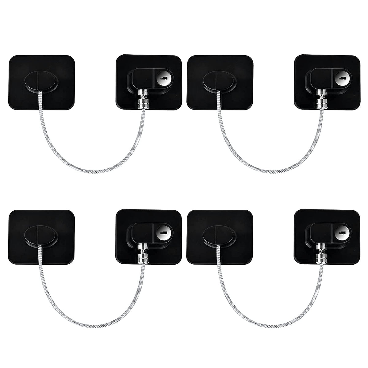 YEYA front packaging showing 4-pack locks and included keys for convenient safety