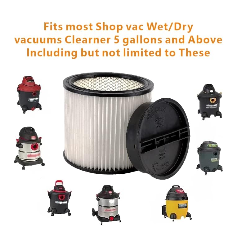 YH Maialan filtro montado en Shop Vac demostrando ajuste compatible