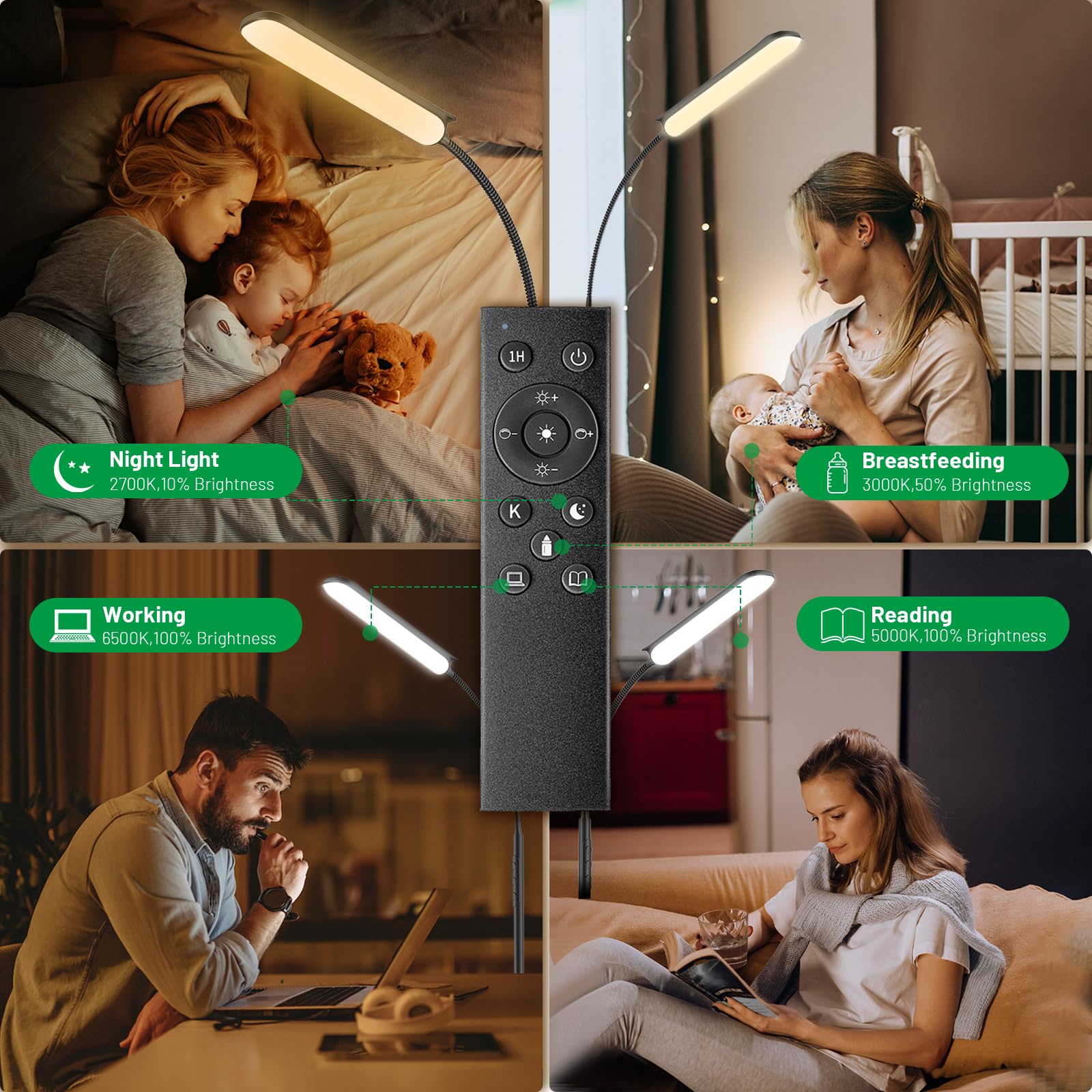 Yikuneng articulación ajustable 360 grados para direccionar la luz