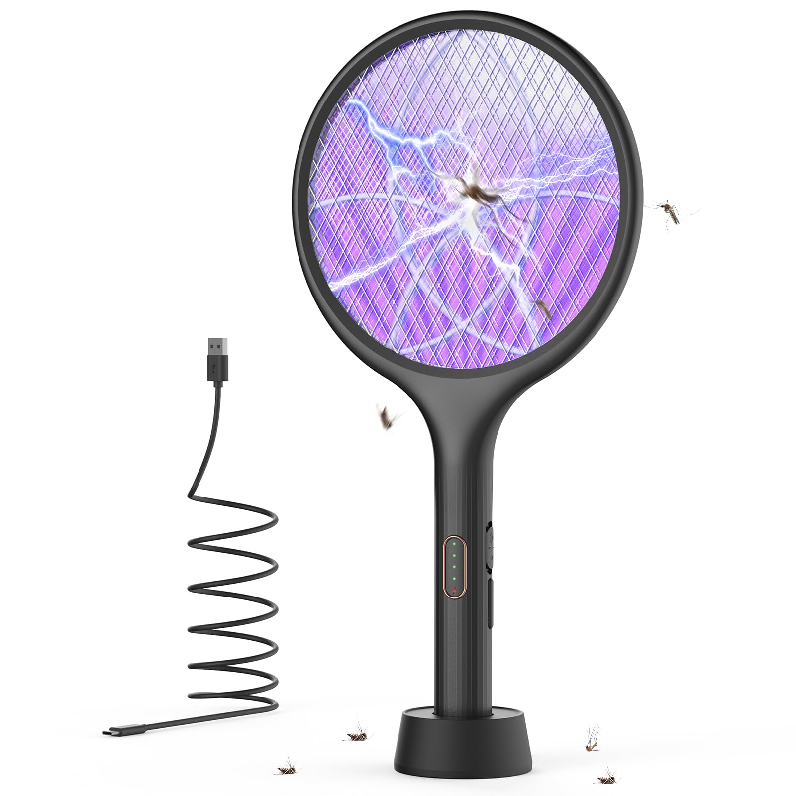 YISSVIC front packaging showing two black 4000V swatters and benefits