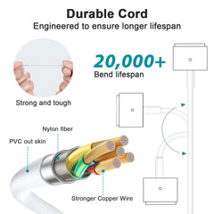 YKEJCLD cable con T-Tip preparado para acoplar al MacBook Air fácilmente