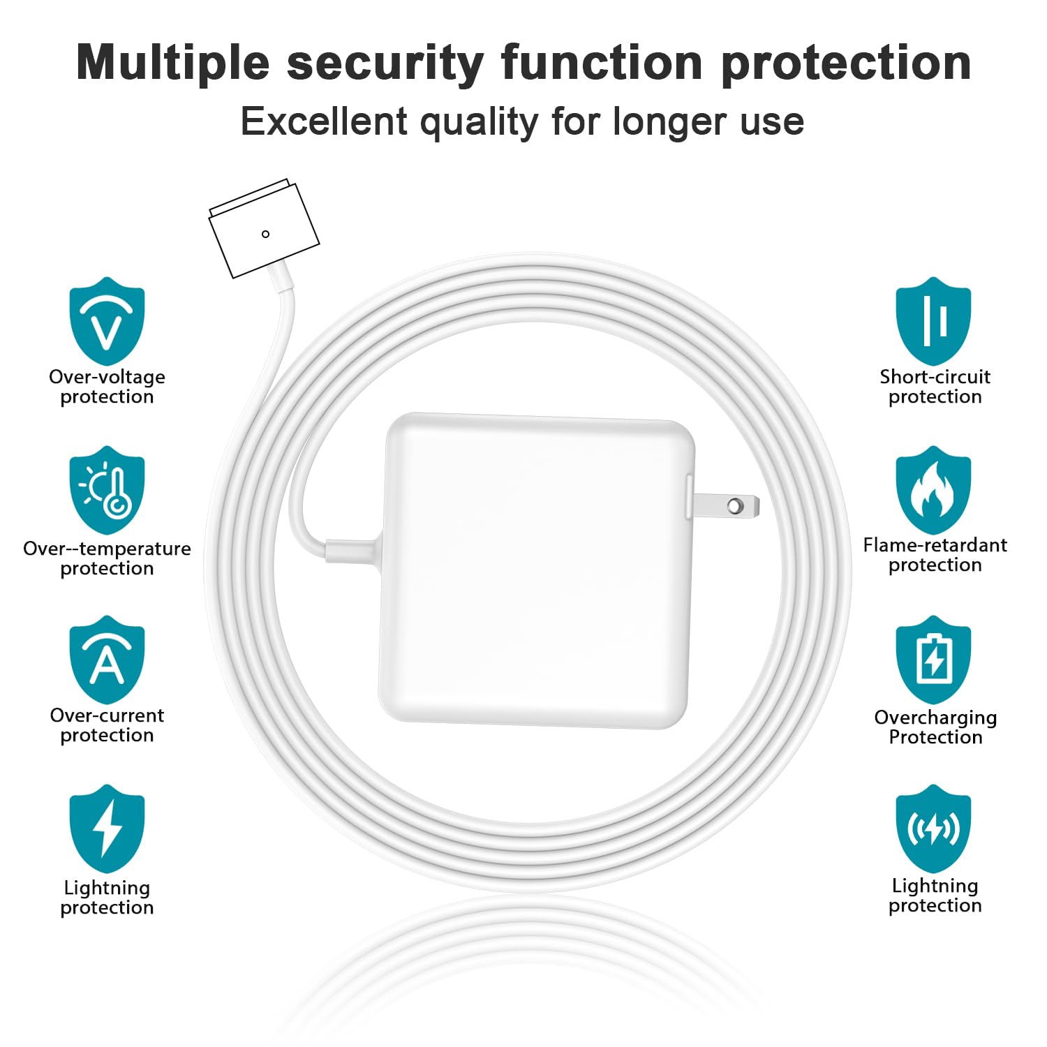 YKEJCLD conector magnético T-Tip en primer plano para conexión segura