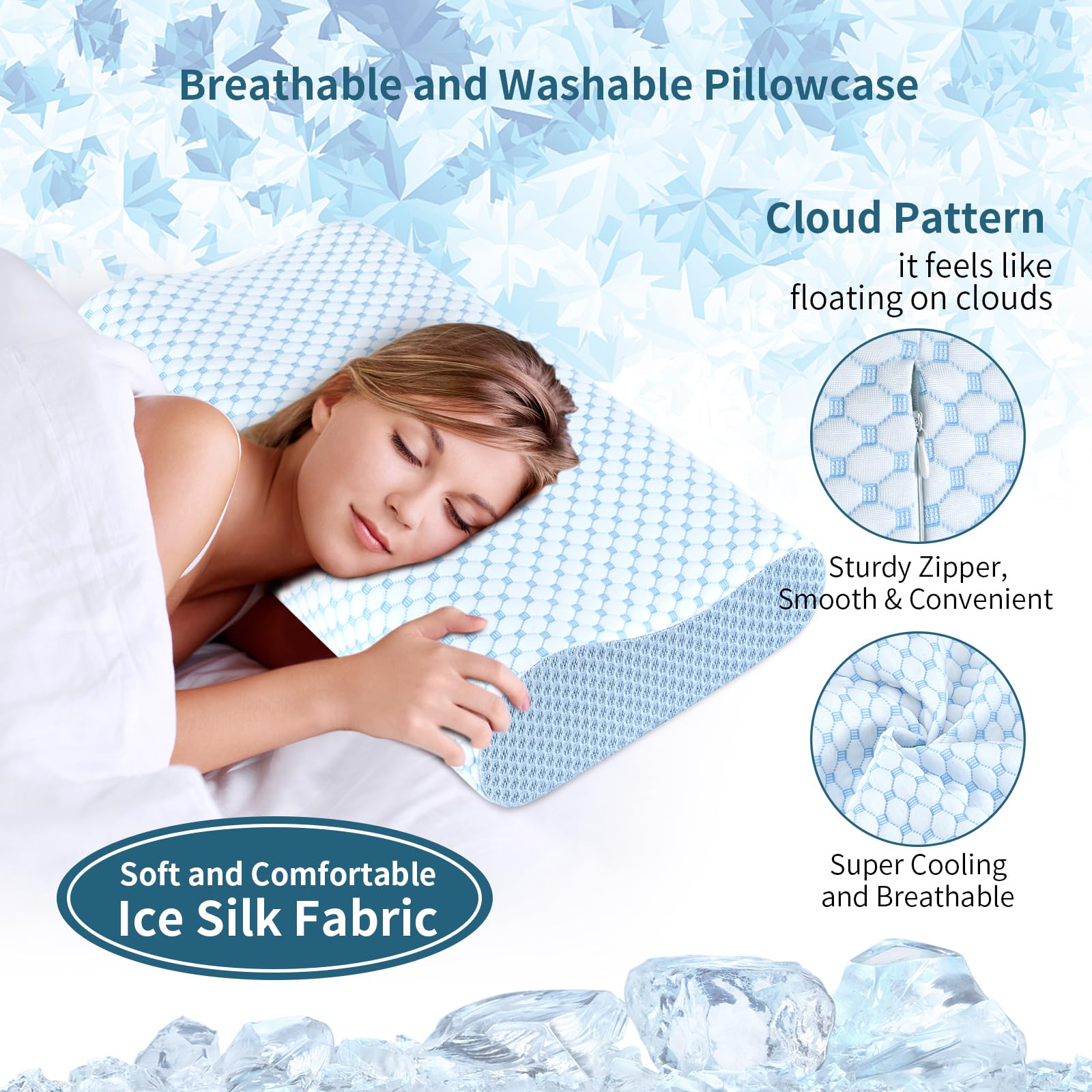 Ylekto persona durmiendo boca arriba demostrando soporte para cuello y hombros