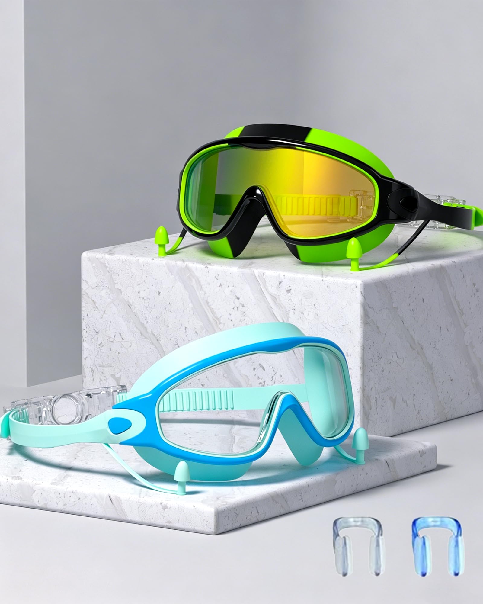 YLKJSWIM familia en playa con las gafas, protección solar y diversión acuática