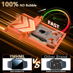 YMHML primer plano del vidrio templado mostrando acabado y nitidez