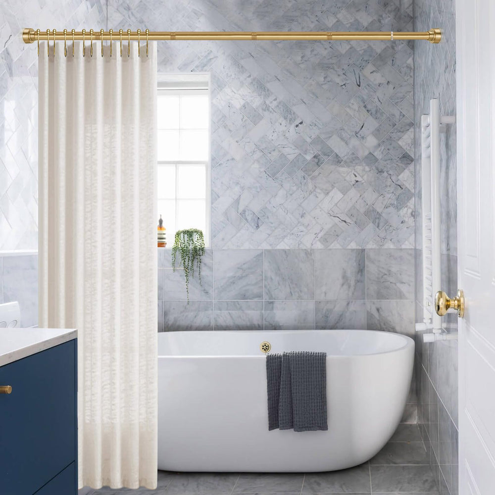 YNL barra instalada en ducha con cortina, sujeción segura