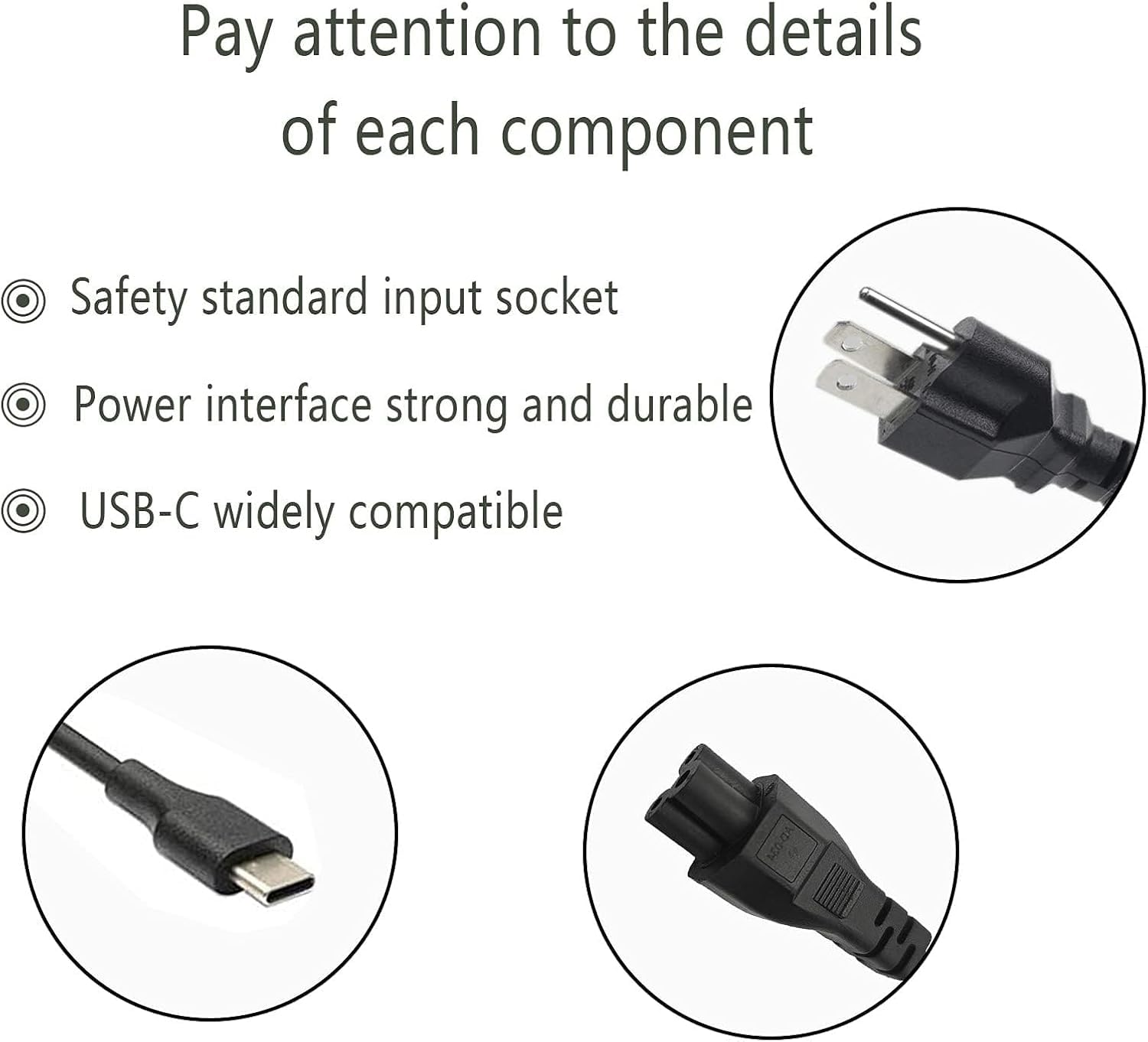 Yodzgaco detalle del puerto USB‑C con conexión segura y carga rápida