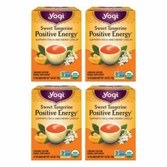 Yogi frente del empaque mostrando mandarina y energía positiva