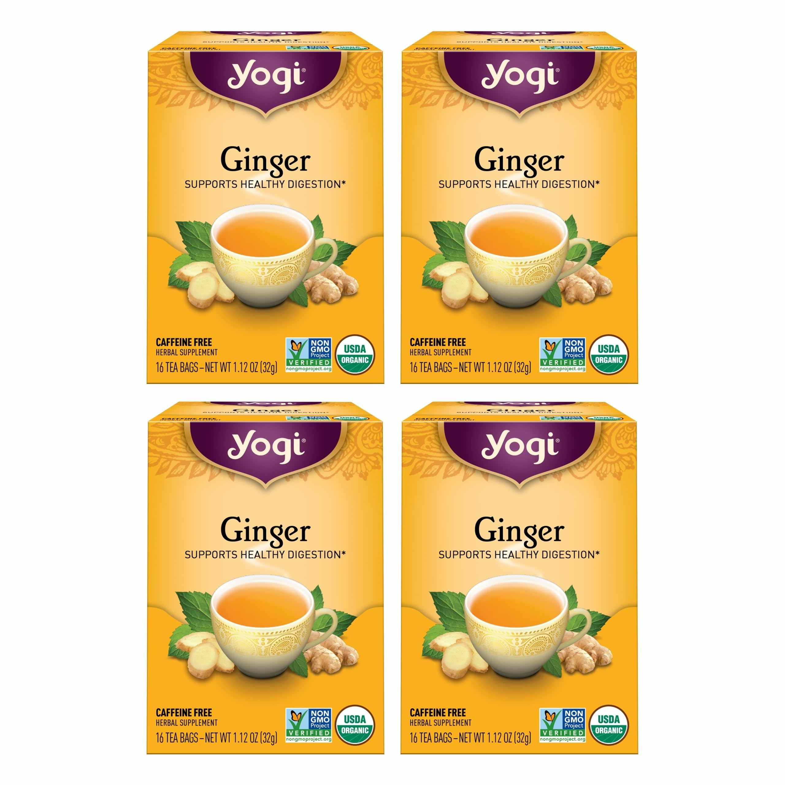 Yogi frente del empaque mostrando diseño y certificación orgánica para compra segura