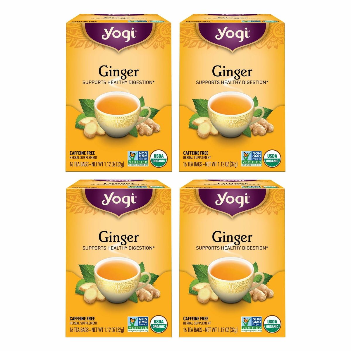 Yogi frente del empaque mostrando diseño y certificación orgánica para compra segura