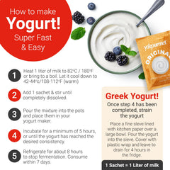 Yogourmet proceso de fermentación en frasco doméstico usa utensilios comunes