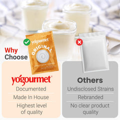 Yogourmet yogur casero cremoso en cuchara mostrando textura y consistencia