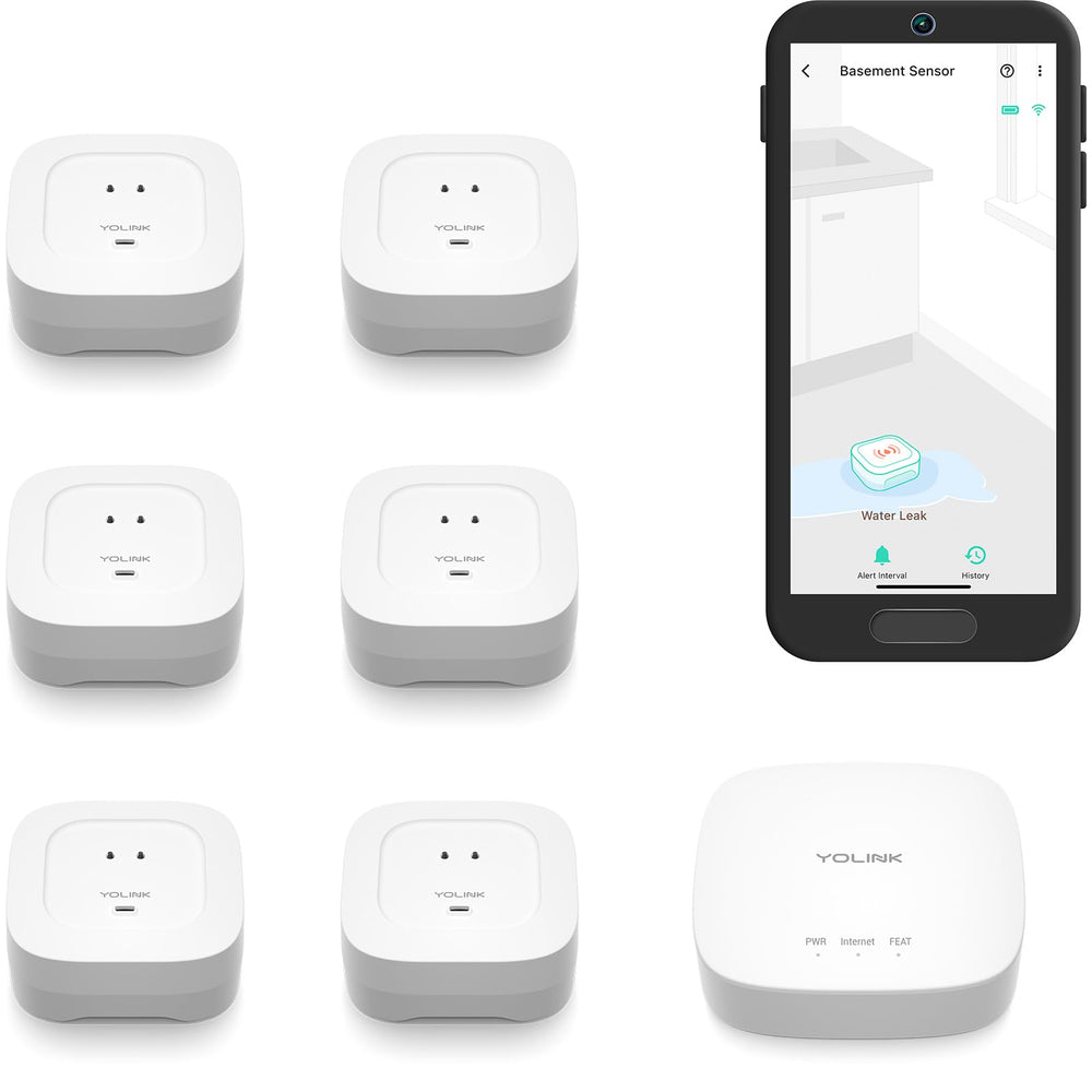 YoLink hub frontal con diseño compacto y conectividad fiable