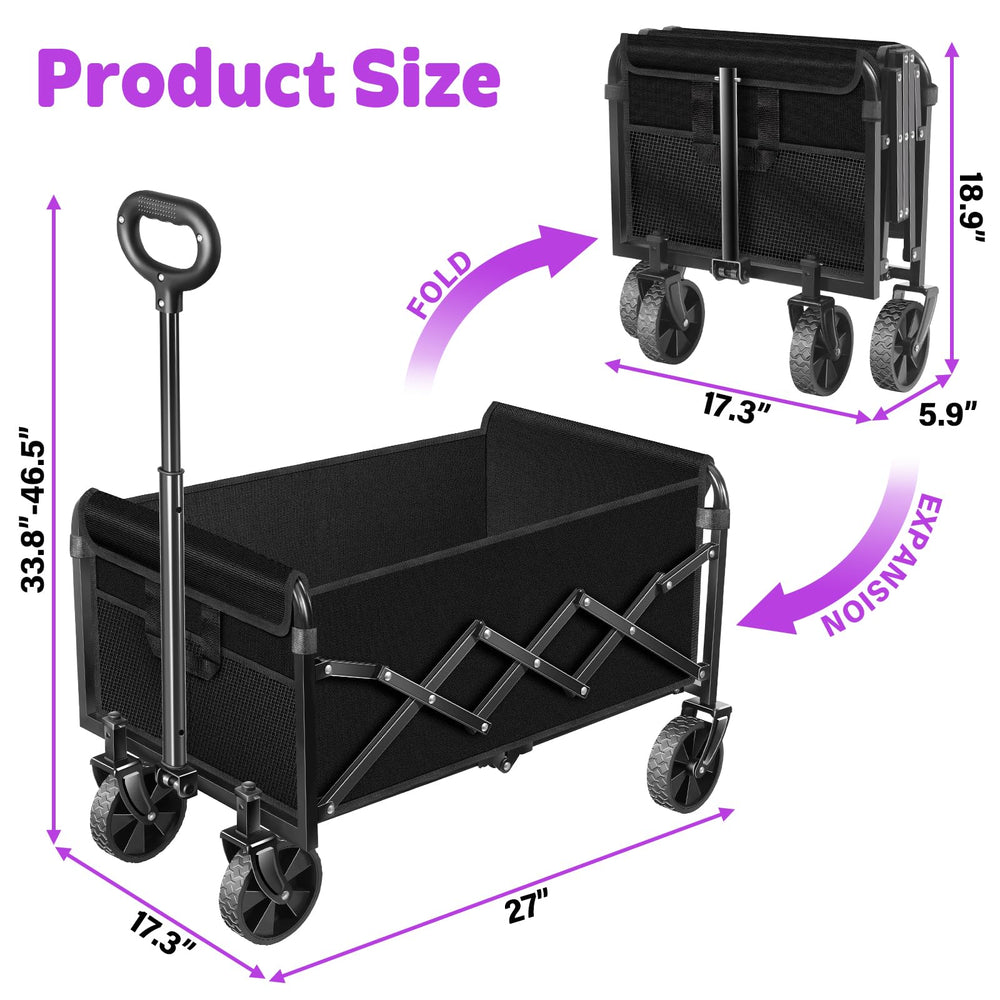 Yollber open wagon front angle highlighting sturdy frame and capacity