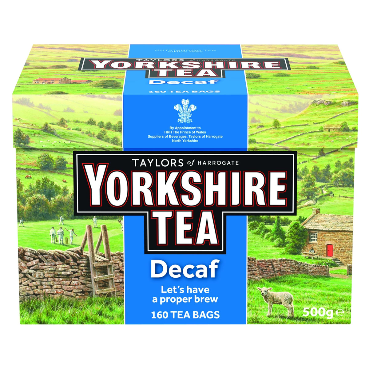 Yorkshire Tea frente de caja con 160 bolsitas, conveniente y económico