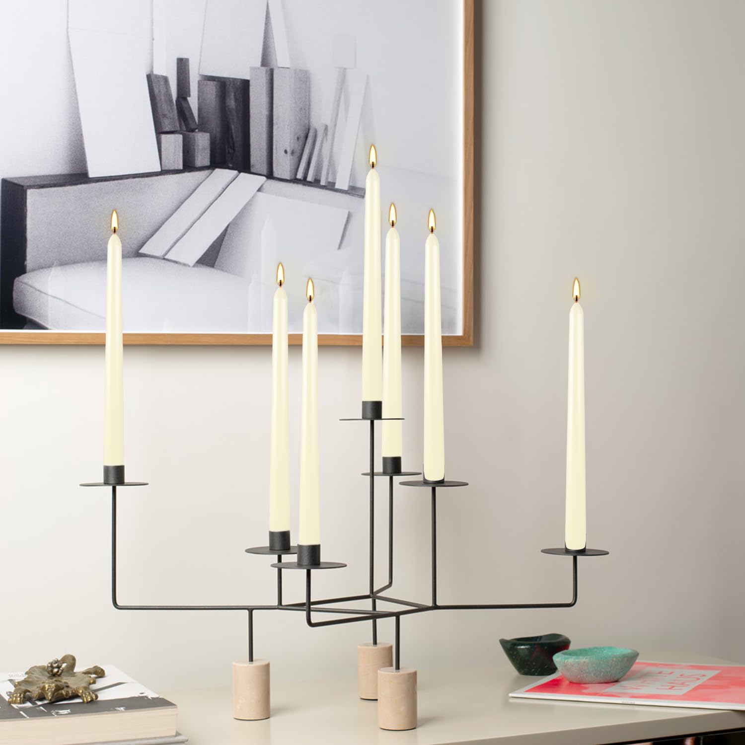 YOROXRG velas colocadas en candelabro, ajuste estándar y elegancia