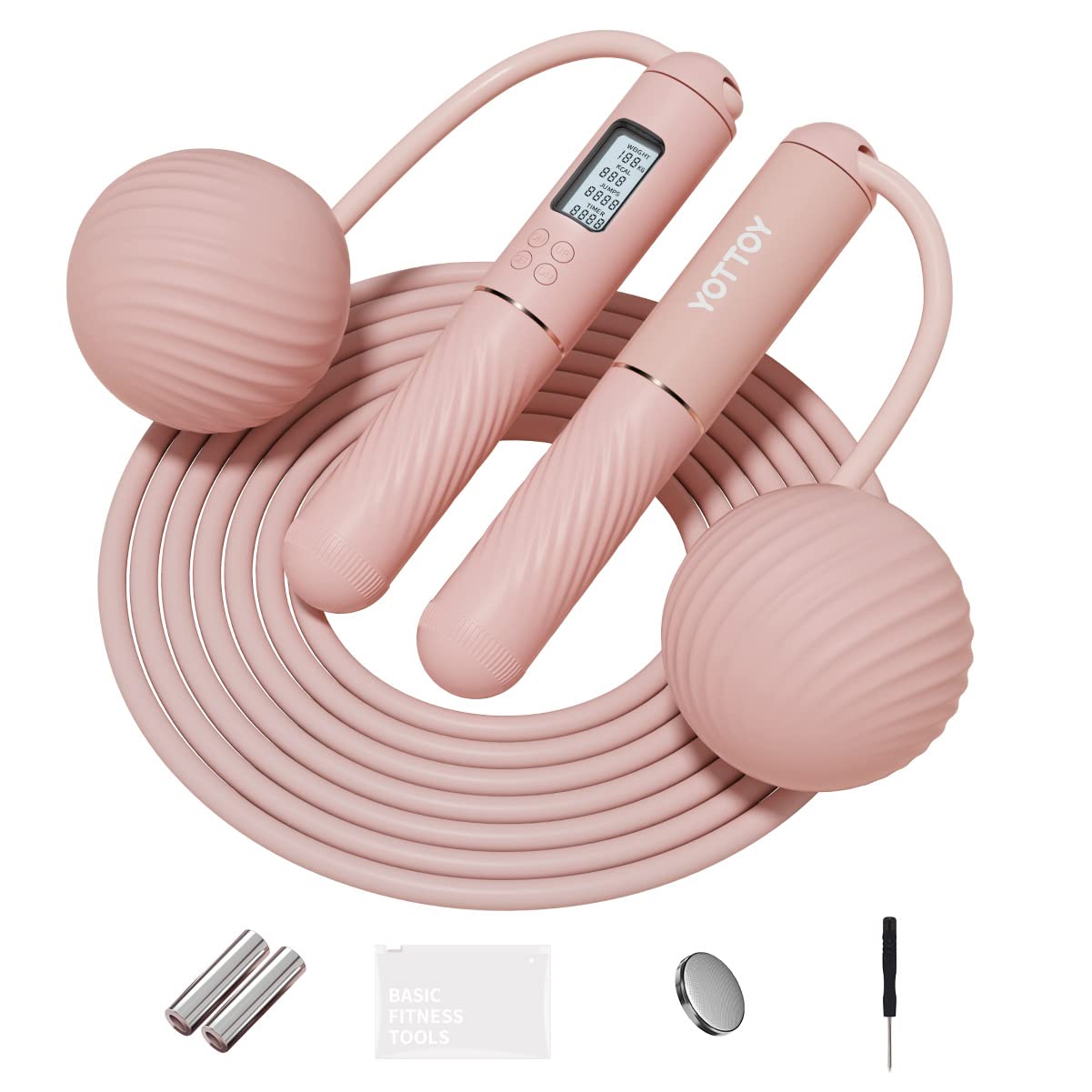 YOTTOY comba frontal en rosa mostrando diseño 2 en 1 y portabilidad