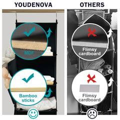 YOUDENOVA bolsillos laterales mostrando accesorios, mejor organización