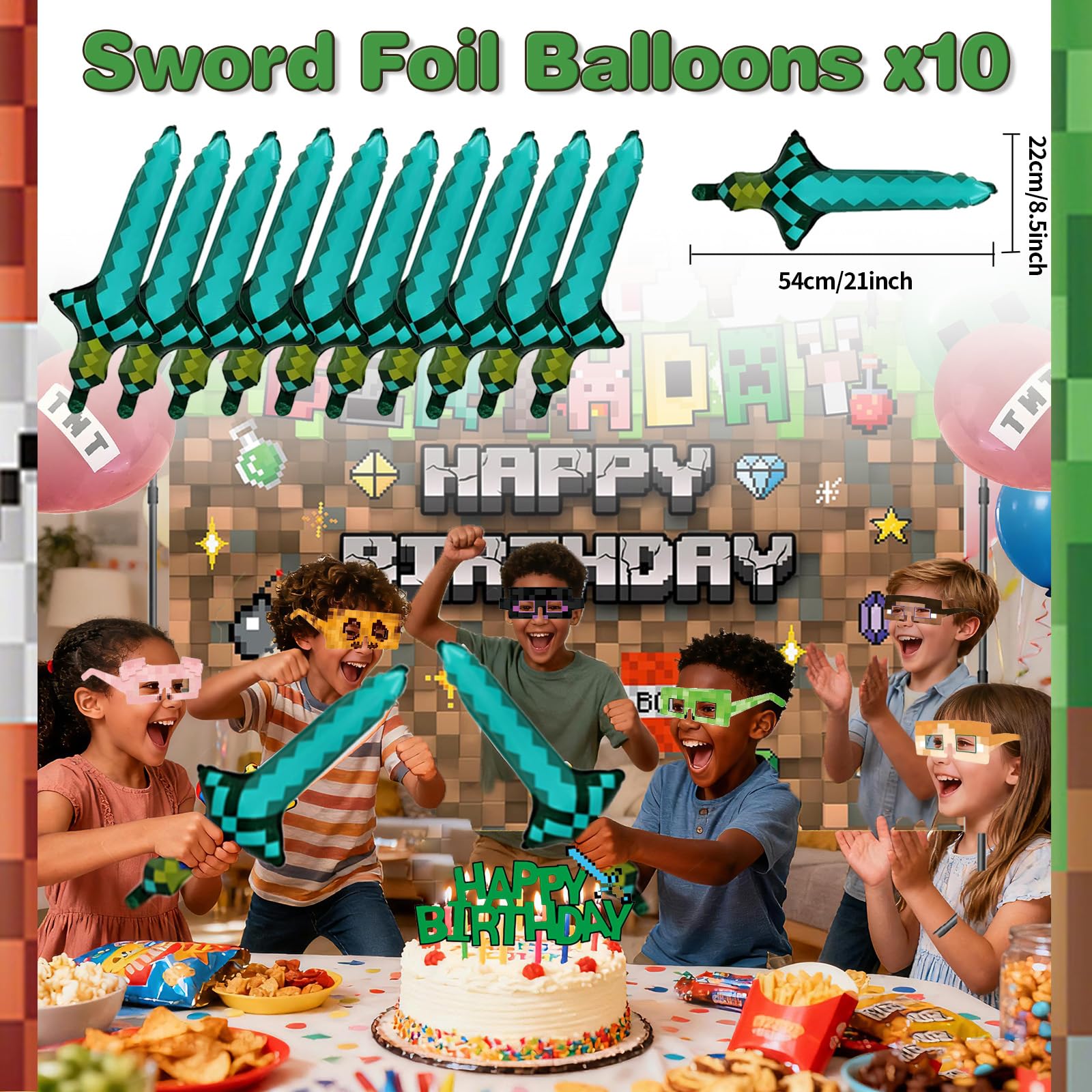 Youkali ambientación de fiesta pixel con todos los elementos, imagen festiva