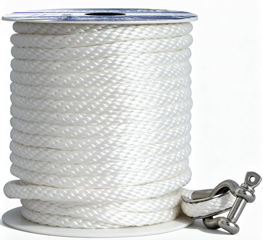 Young Marine primer plano del trenzado MFP, demuestra flexibilidad y resistencia