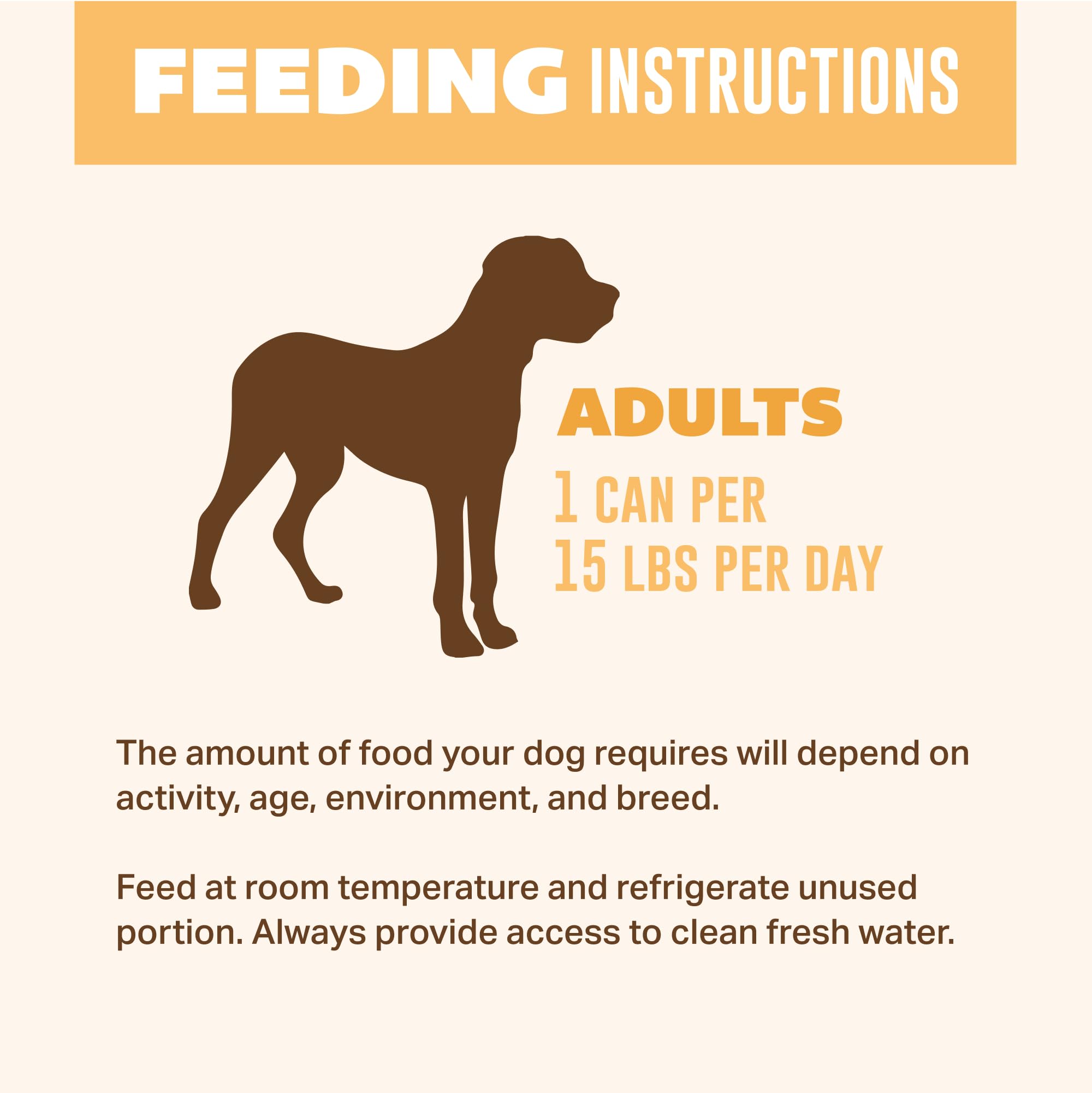 Your Pet's Kitchen lata junto a regla para mostrar tamaño y raciones claras