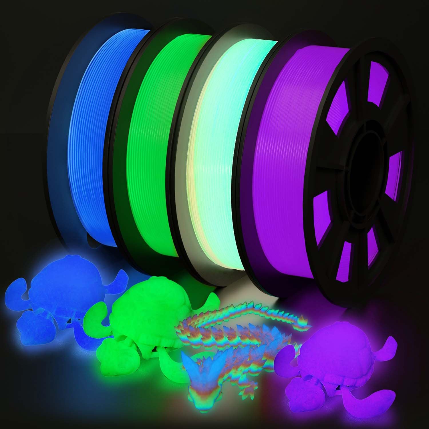 Yousu vista frontal del paquete con cuatro rollos, muestra colores y sellado al vacío