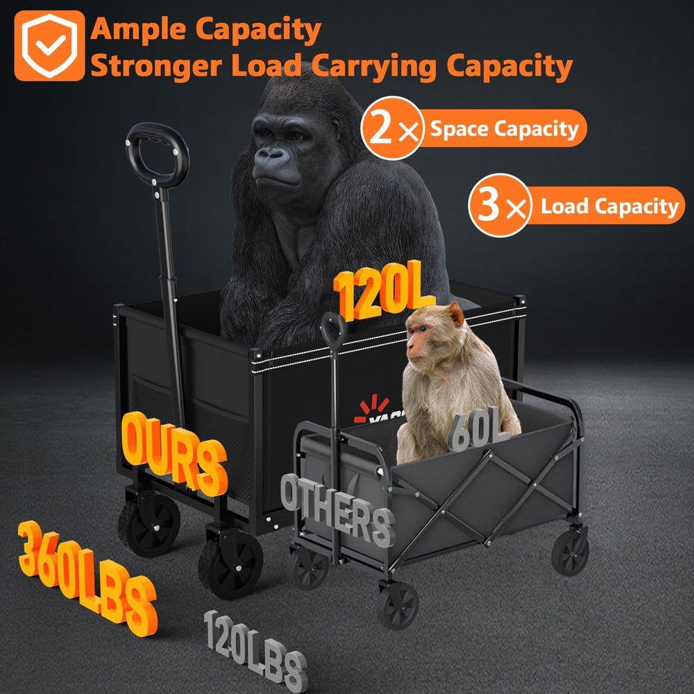 Yozoia carrito plegado en maletero, ahorro de espacio garantizado
