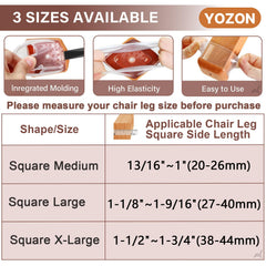 YOZON protector colocado en una silla de comedor para movimiento silencioso