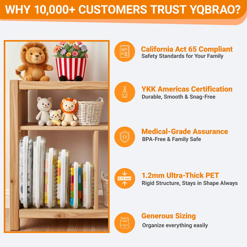 YQBRAO interior con chupete y juguetes, mantiene artículos infantiles seguros