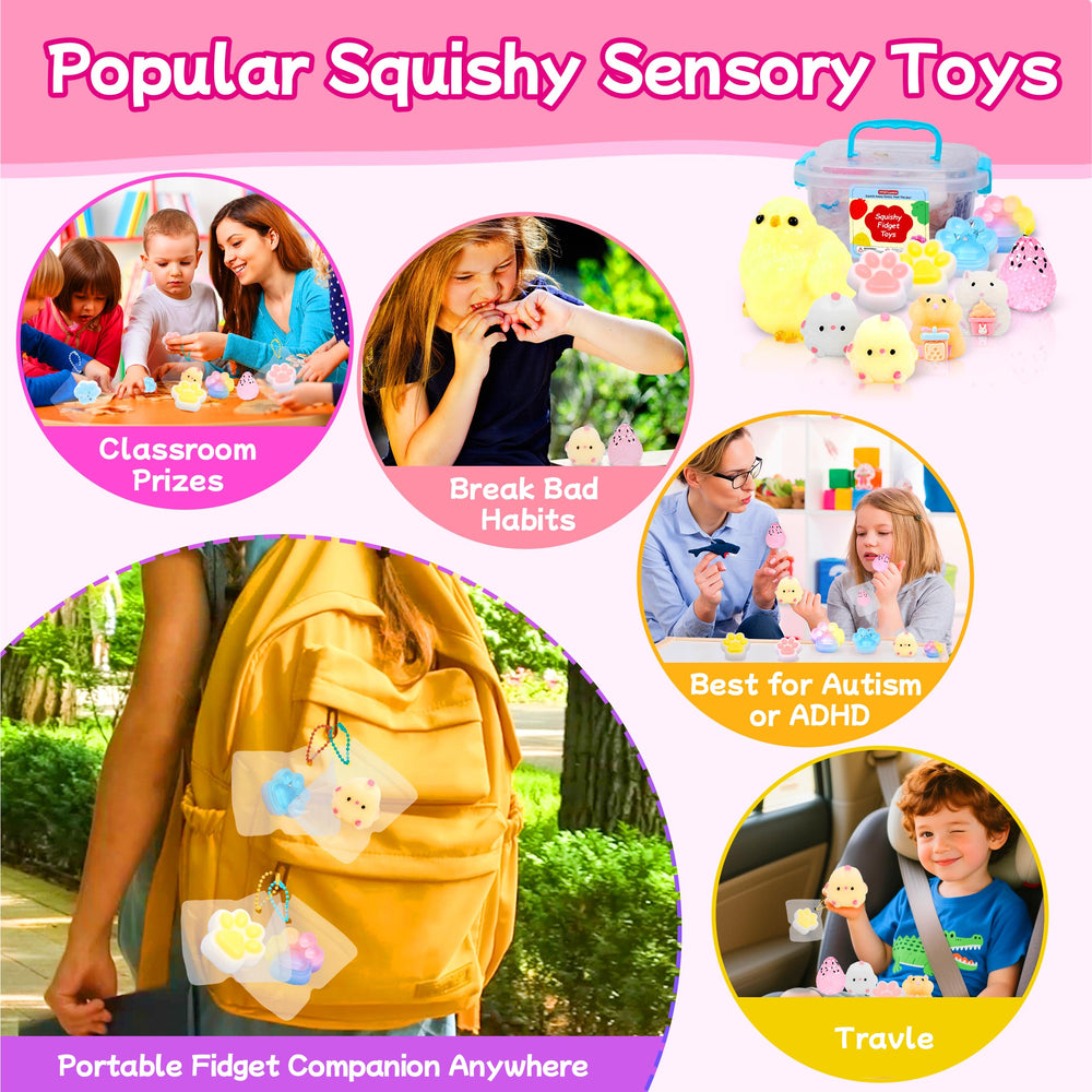 YRSDQueenA pouches con cadena portátil para llevar squishies y protegerlos
