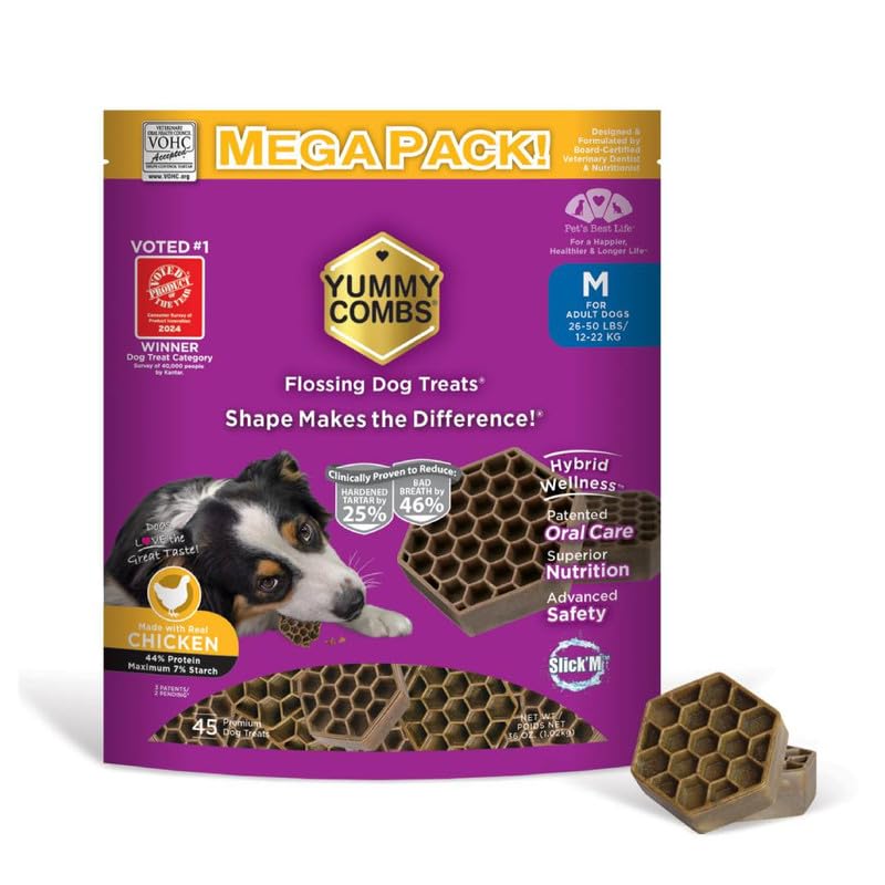 Yummy Combs vista frontal del empaque mostrando cantidad y tamaño