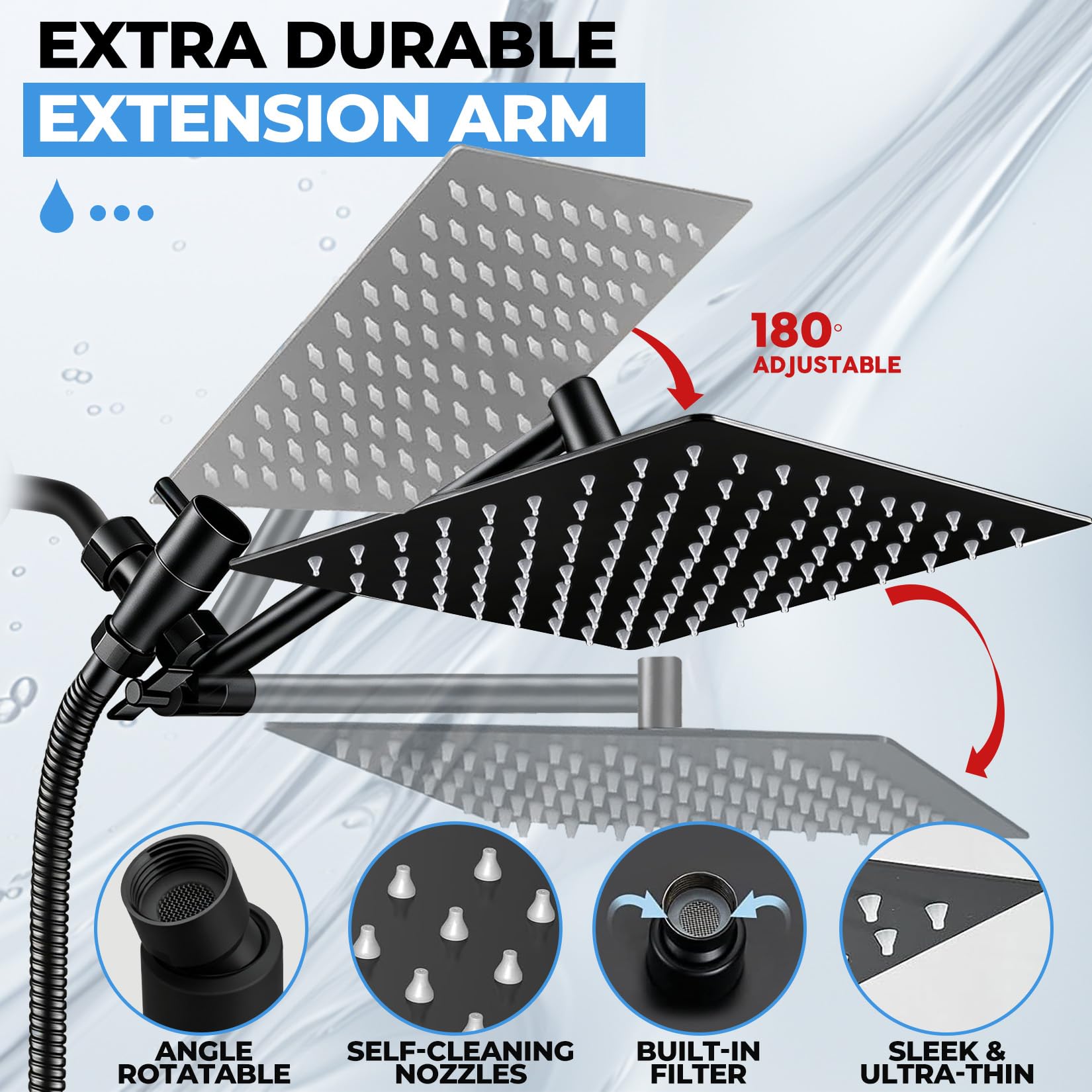 Yurnomy rociador manual en mano para control y enjuague dirigido