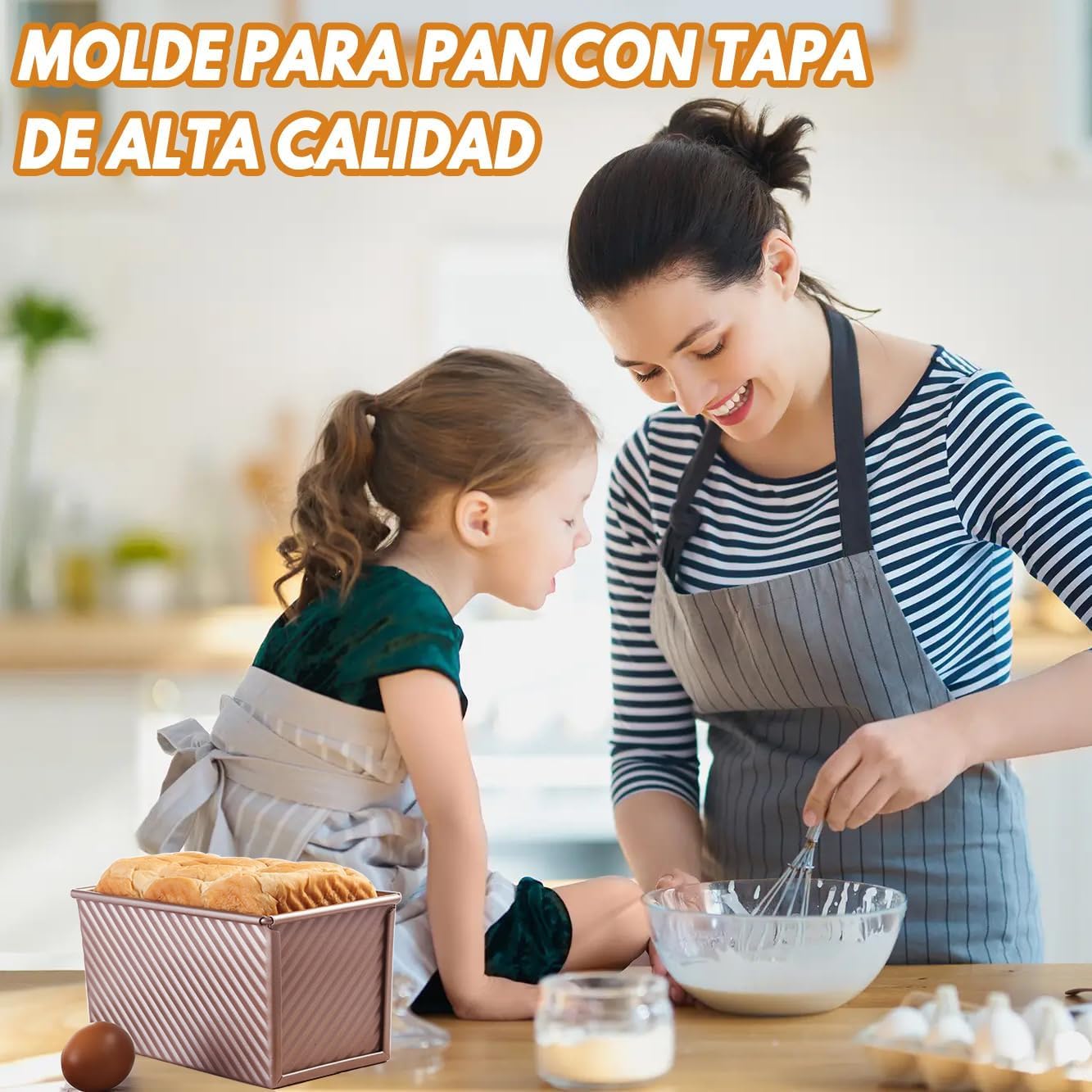 YURTKUMAS molde con pan recién horneado que ilustra corteza uniforme y miga controlada